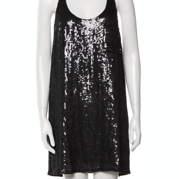 Joie Silk Sequin Shift Dress, Sz L - Picture 1 of 6